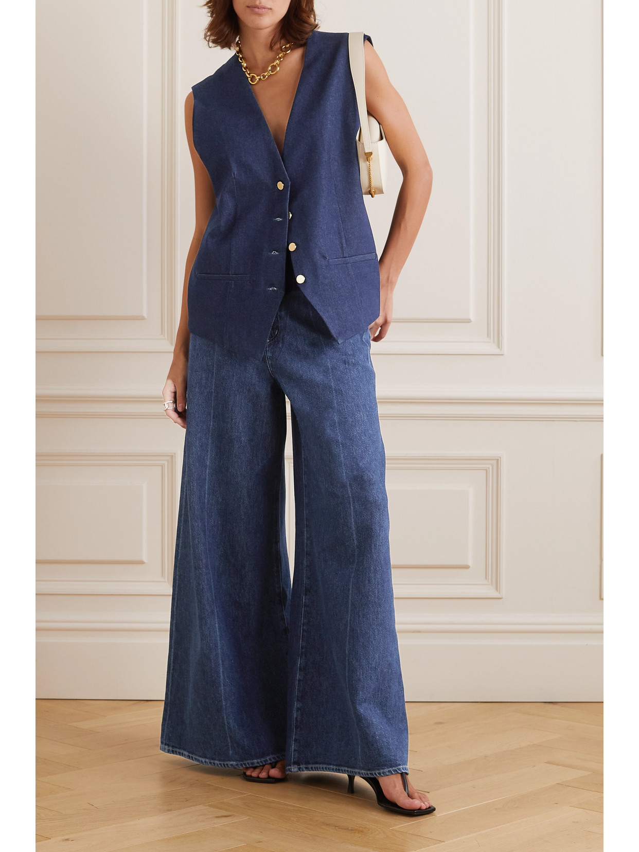 Goldsign The Wheatley Vest In Blue