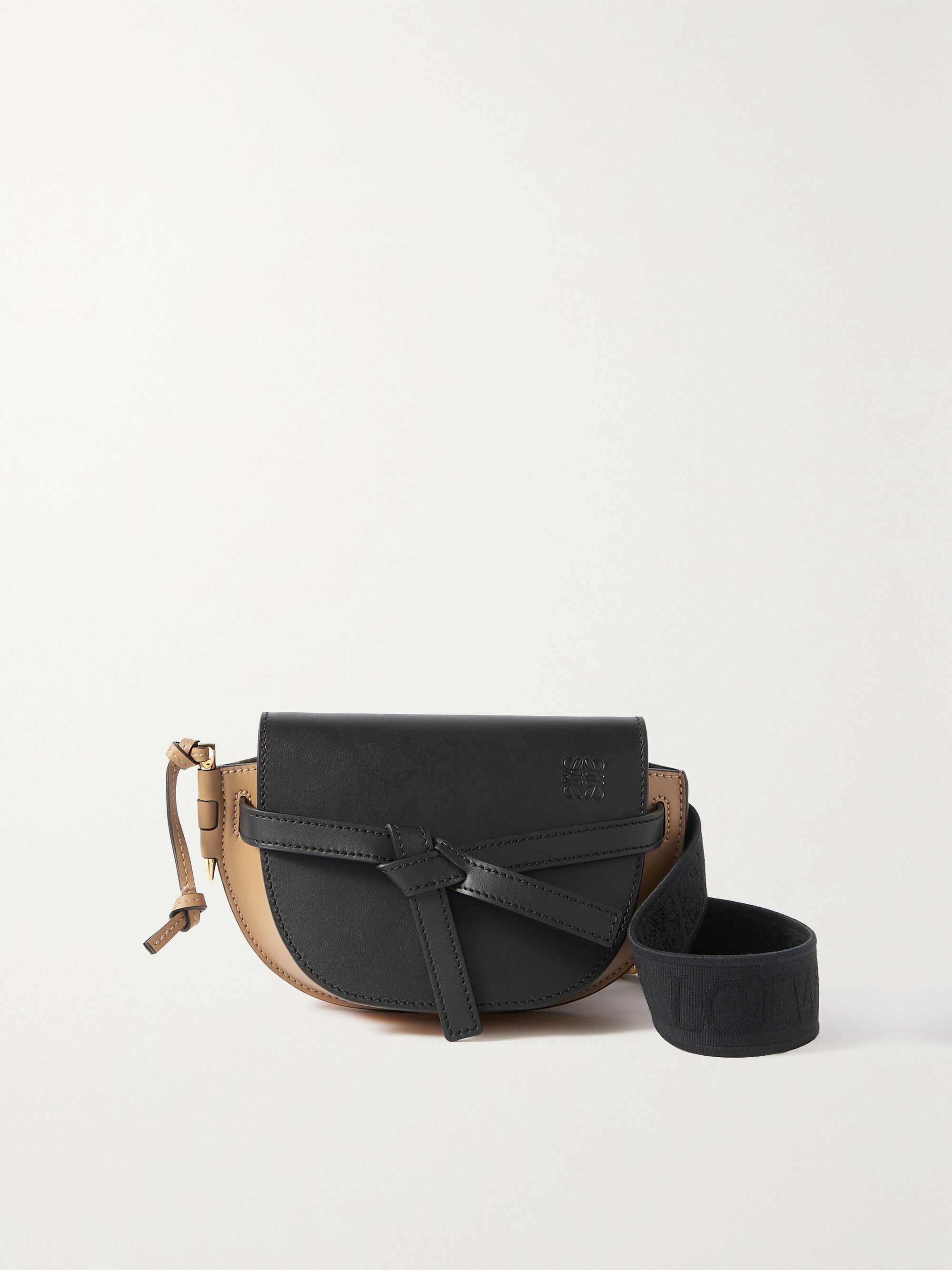 LOEWE Gate Dual mini two-tone leather shoulder bag | NET-A-PORTER