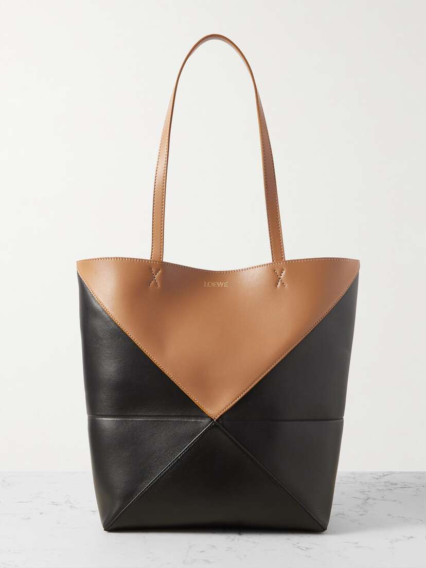 Loewe Puzzle Fold Convertible Medium Two-tone Leather Tote Bag