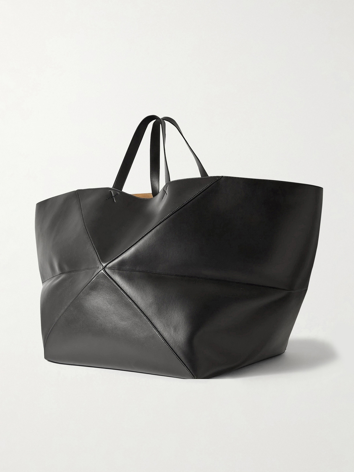 Puzzle Fold XL Convertible Leather Tote