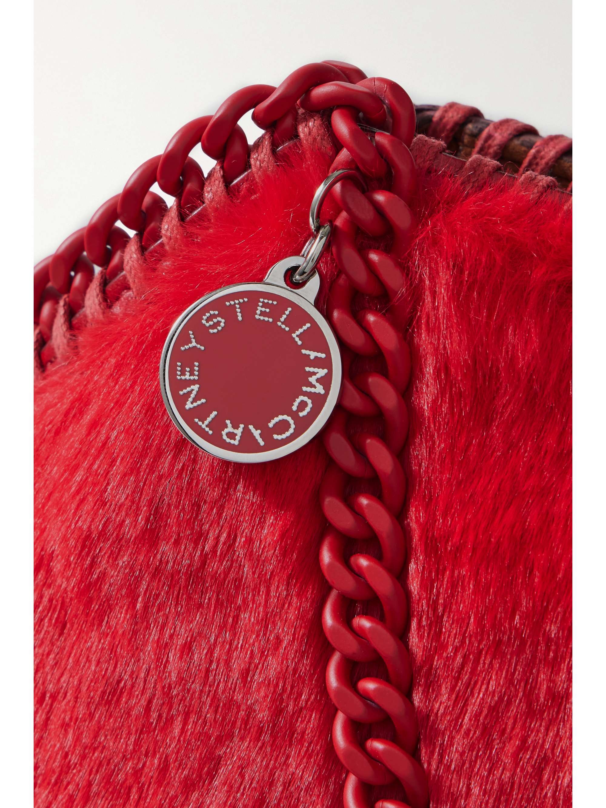 STELLA MCCARTNEY Falabella mini faux fur shoulder bag NETAPORTER