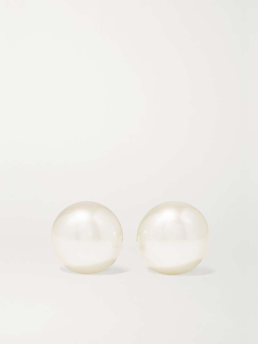 Mizuki 14-karat Gold Pearl Earrings