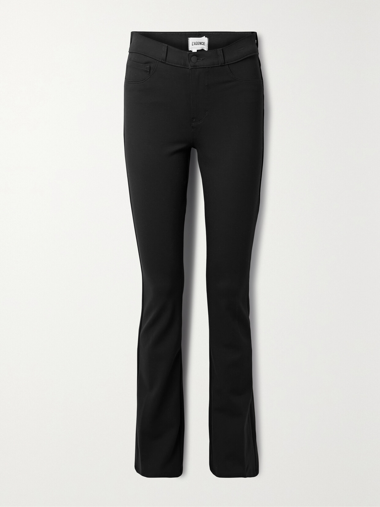 Shop L Agence Selma Ponte Bootcut Jeans In Black