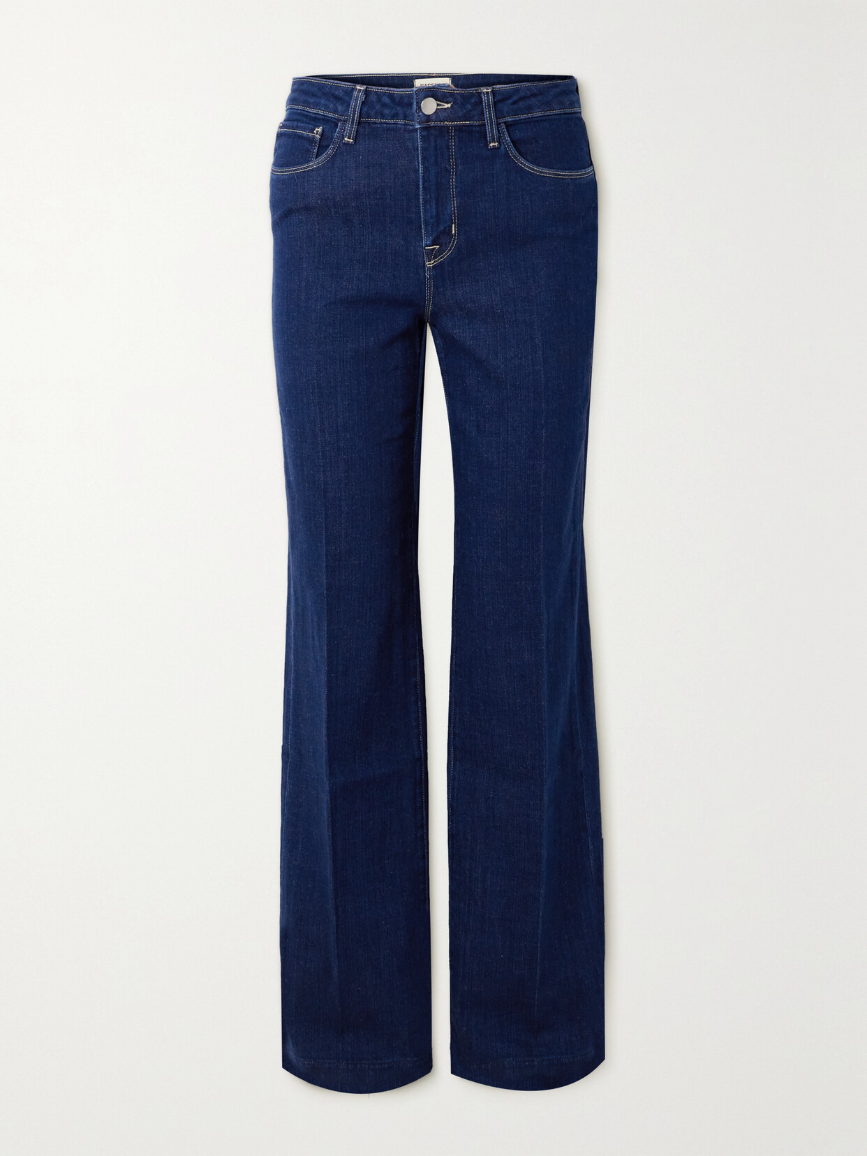 L Agence Clayton High-rise Wide-leg Jeans In Blue