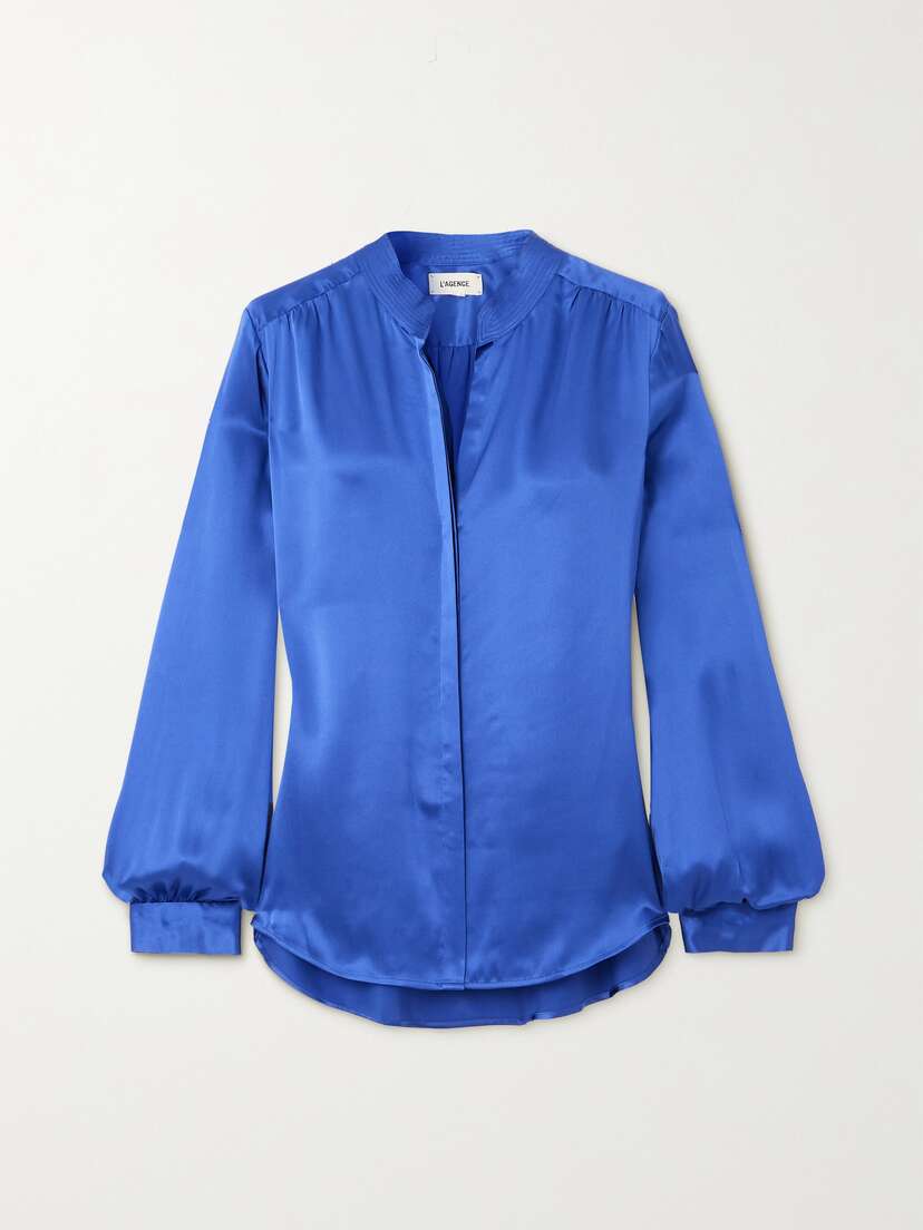 L'Agence Bianca Silk-satin Blouse