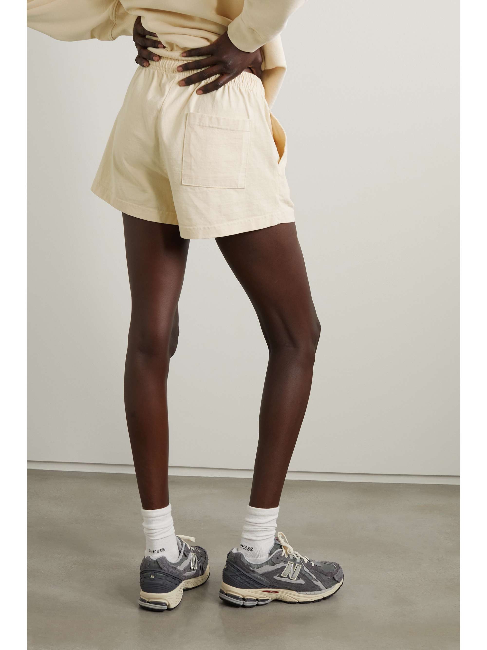 SPORTY & RICH Wellness Ivy printed cotton-jersey shorts