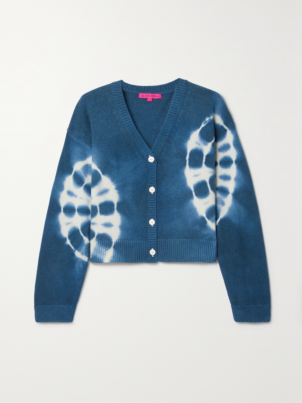 The Elder Statesman - Spiral City Tie-dyed Cashmere Cardigan - Blue