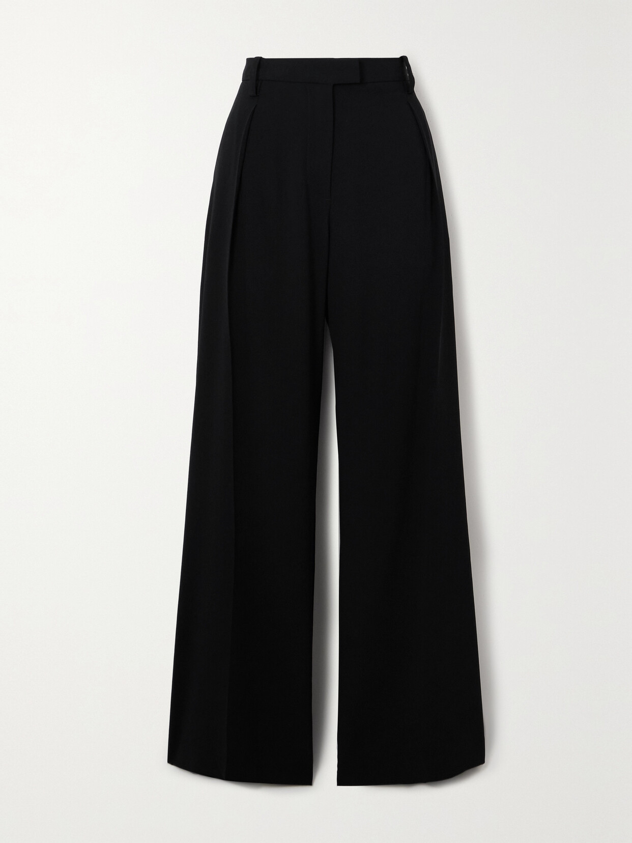 rag & bone - Bennett Pleated Crepe Wide-leg Pants - Black