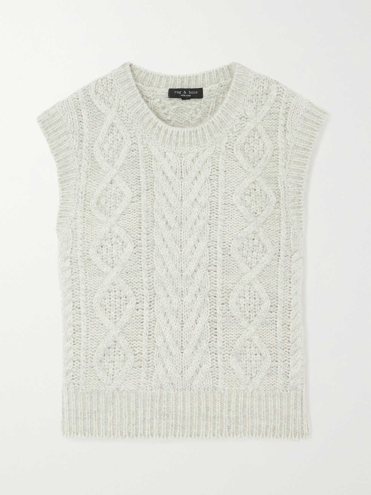 Rag & Bone Brody Cable-knit Wool Vest - Off-white