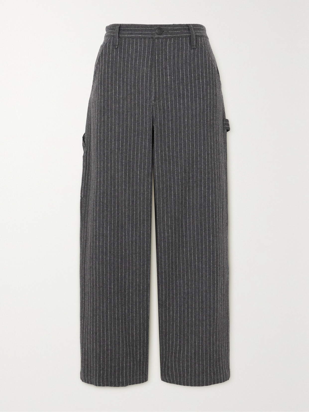 rag & bone - Sid Pinstriped Wool-blend Wide-leg Pants - Gray