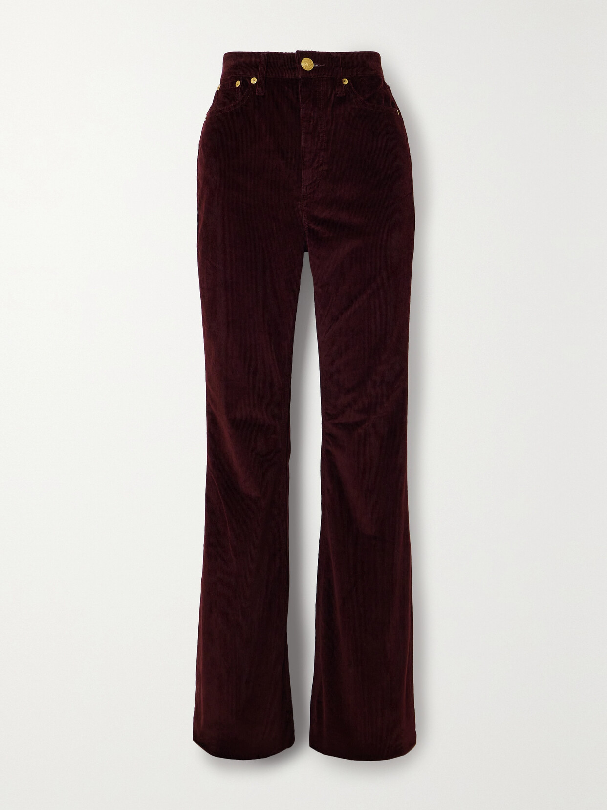 rag & bone - Casey Cotton-blend Corduroy Flared Pants - Burgundy