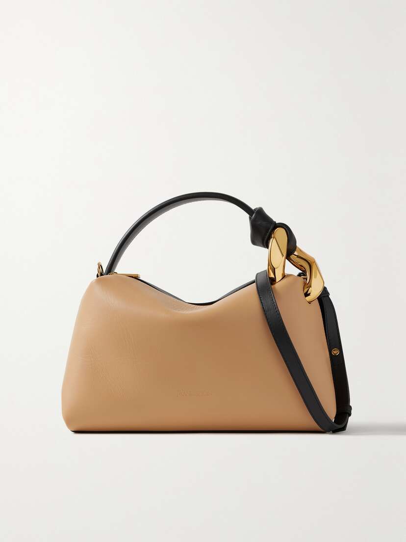 JW Anderson Chain-embellished Two-tone Leather Shoulder Bag