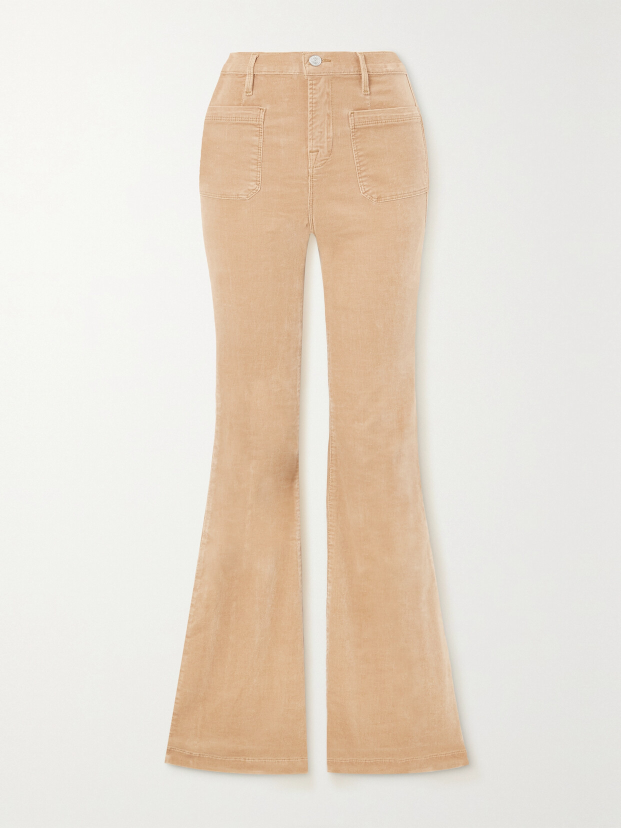 FRAME - Le Bardot Cotton-blend Corduroy Flared Pants - Neutrals
