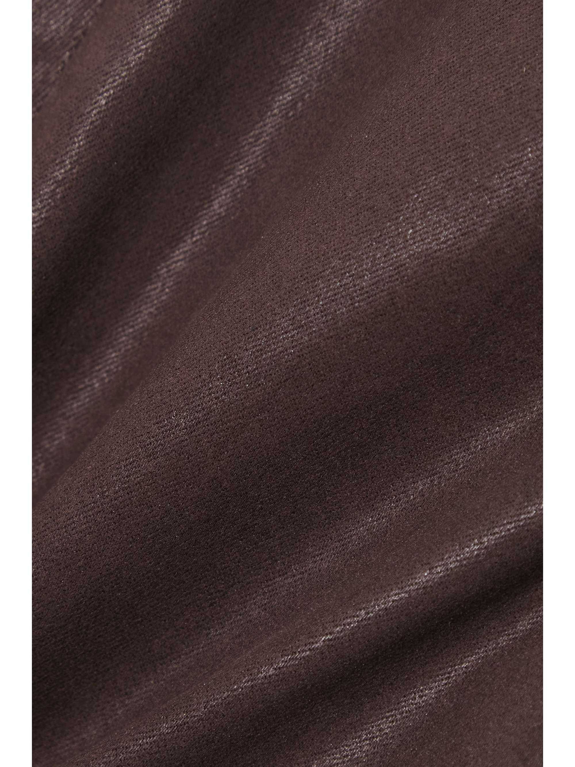 FRAME + NET SUSTAIN The Jetset Crop Mini Boot coated stretchdenim