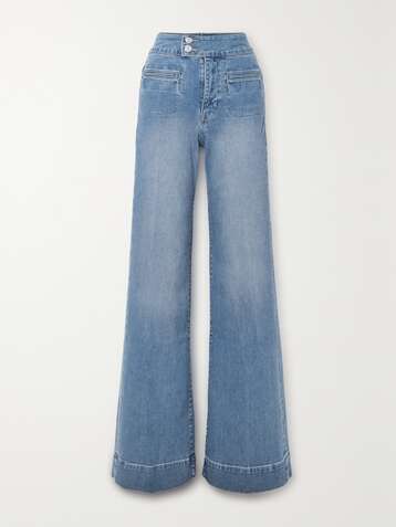 Farm Rio - Patchwork High-Rise Wide-Leg Jeans - Blue - 27 - Net A Porter