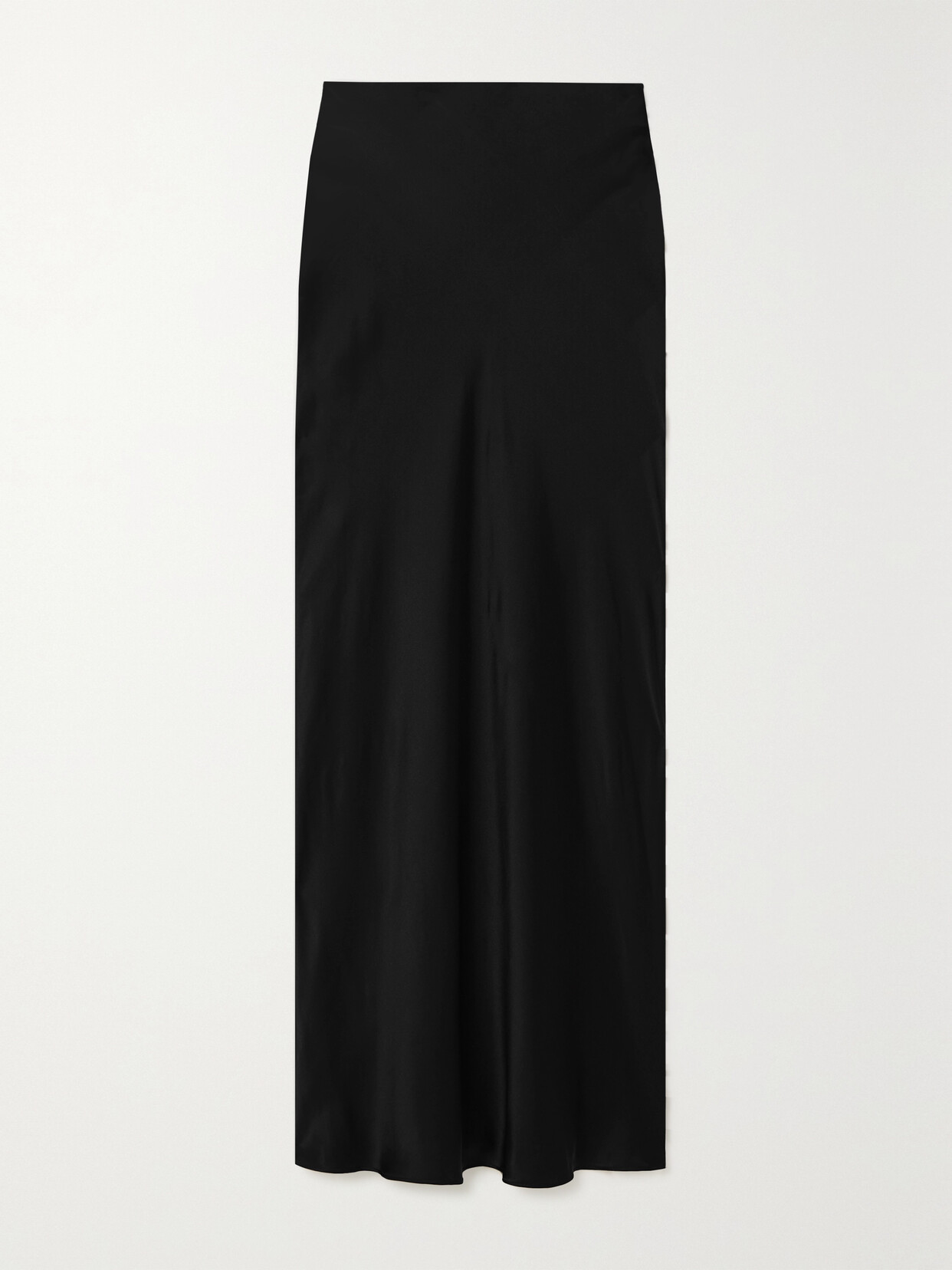 FRAME - Silk-satin Maxi Skirt - Black