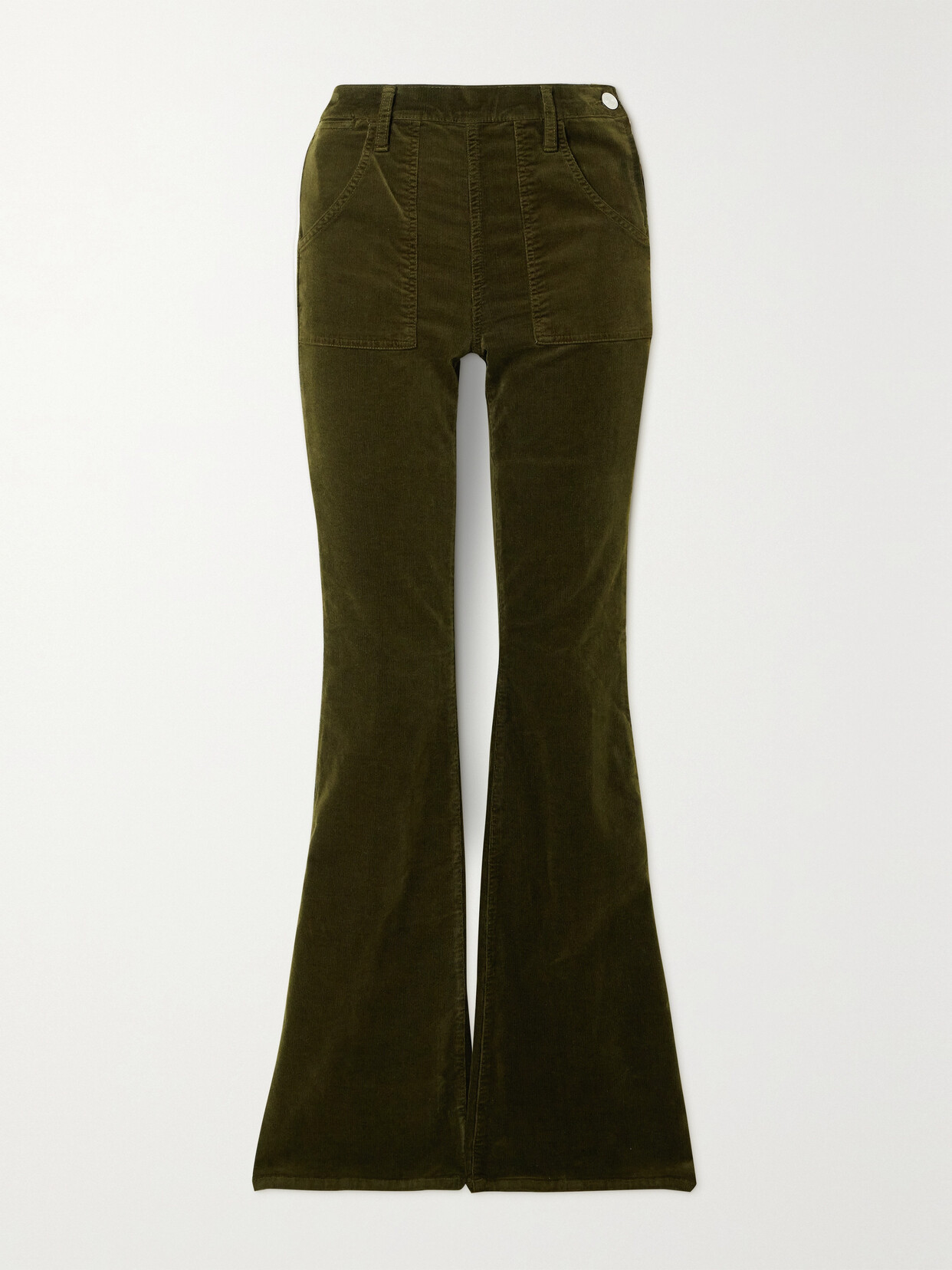 FRAME Le Flare De Francoise Cotton-blend Corduroy Flared Pants
