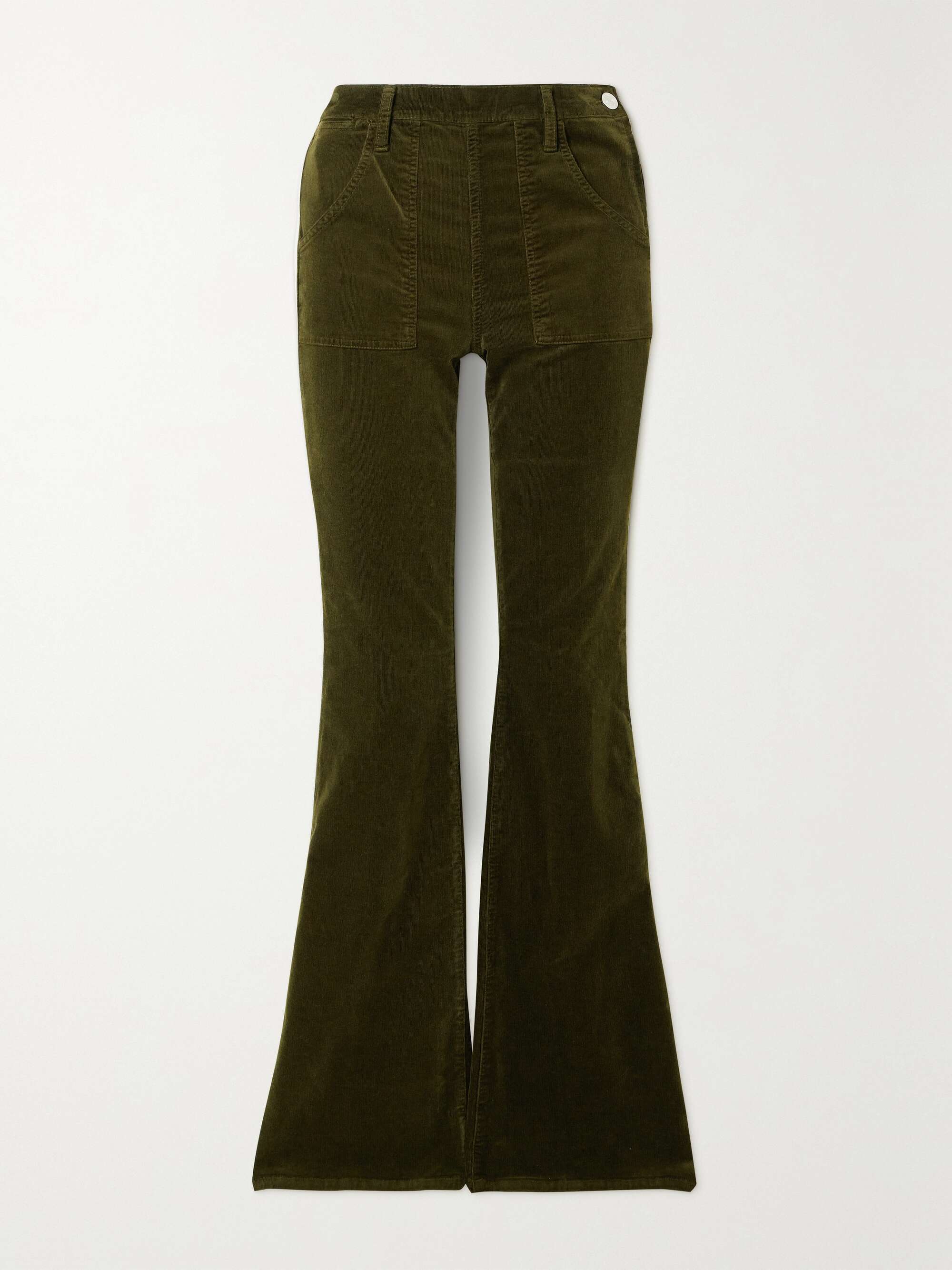 FRAME Le Flare de Francoise cotton-blend corduroy flared pants