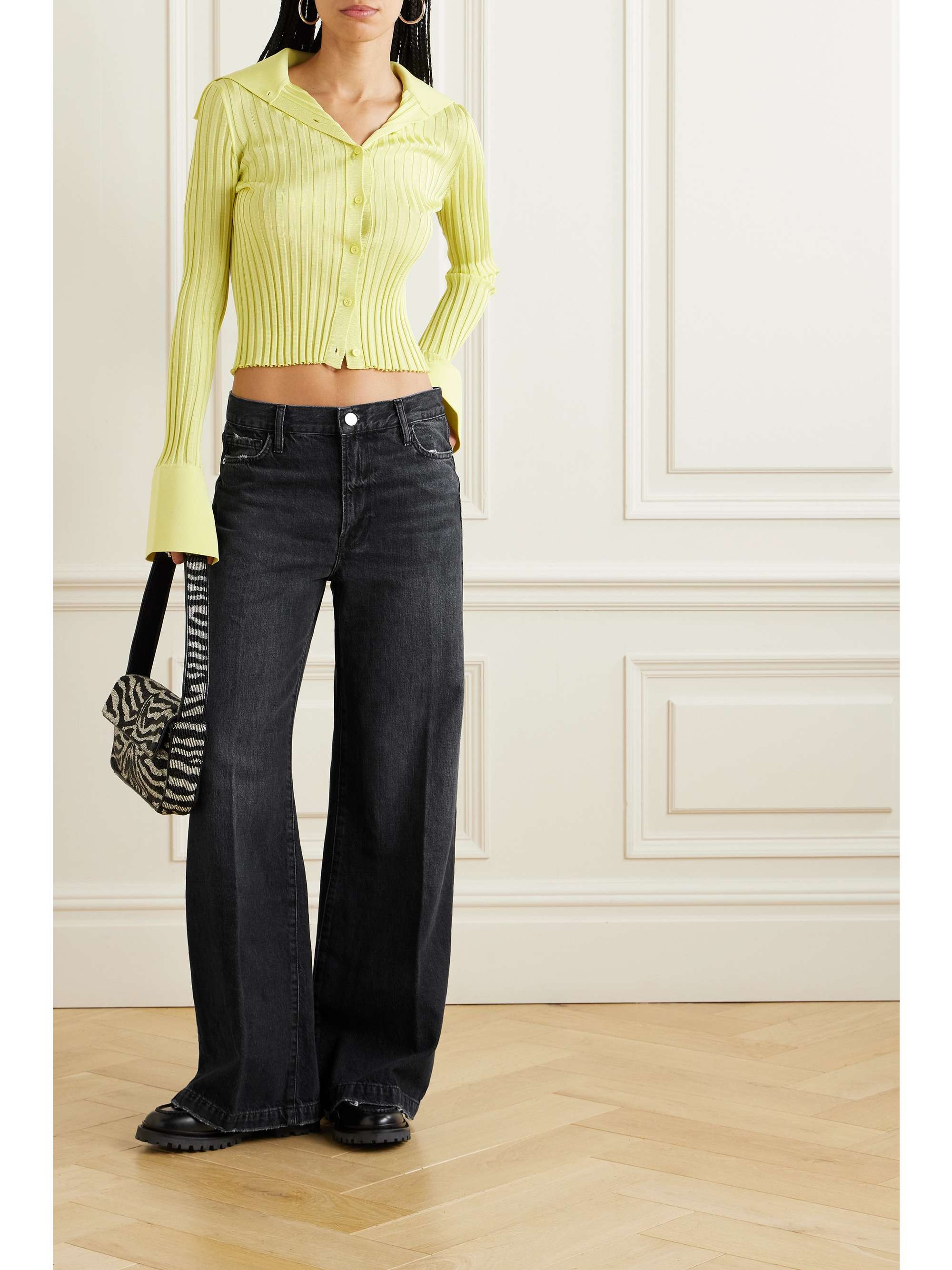 FRAME Le Baggy Palazzo low-rise wide-leg jeans