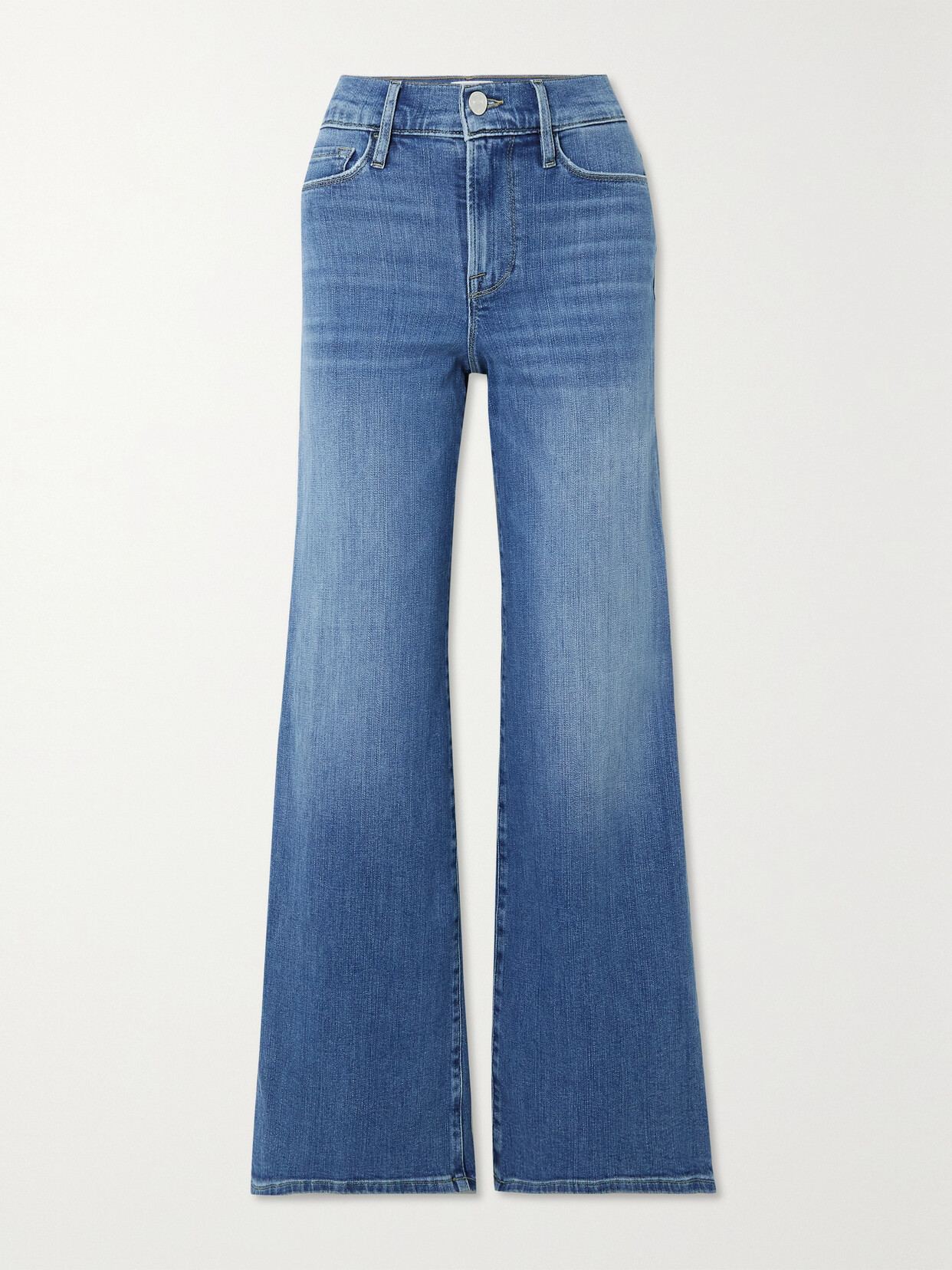 FRAME - Le Slim Palazzo Mid-rise Wide-leg Jeans - Blue