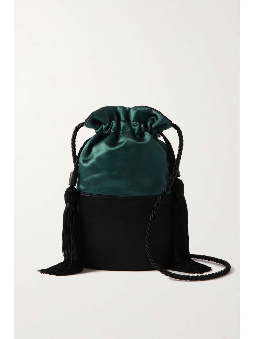 Hunting Season Lola Two-tone Satin Bucket Bag