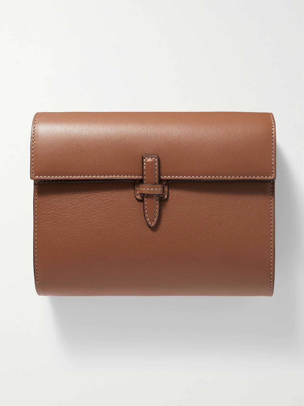 Hunting Season Leather Clutch In Brown