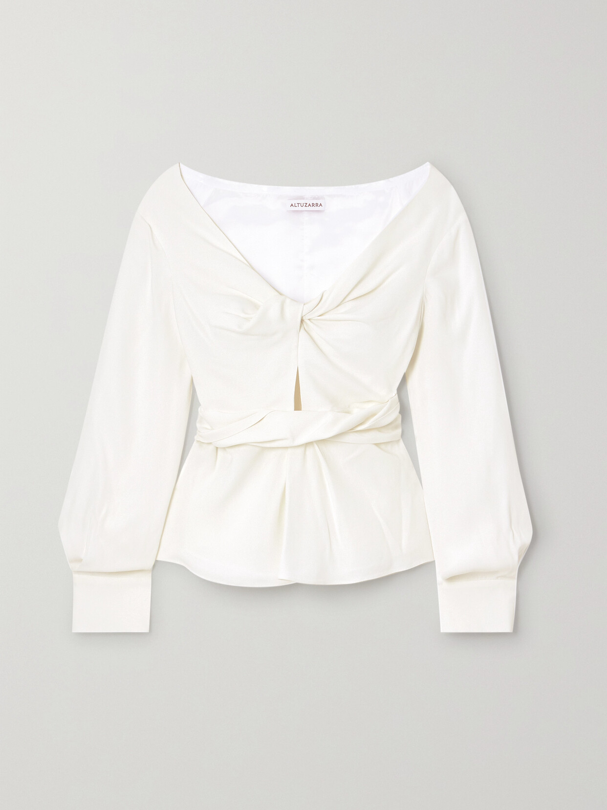 Altuzarra Prasini Twist-front Cutout Crepe Top