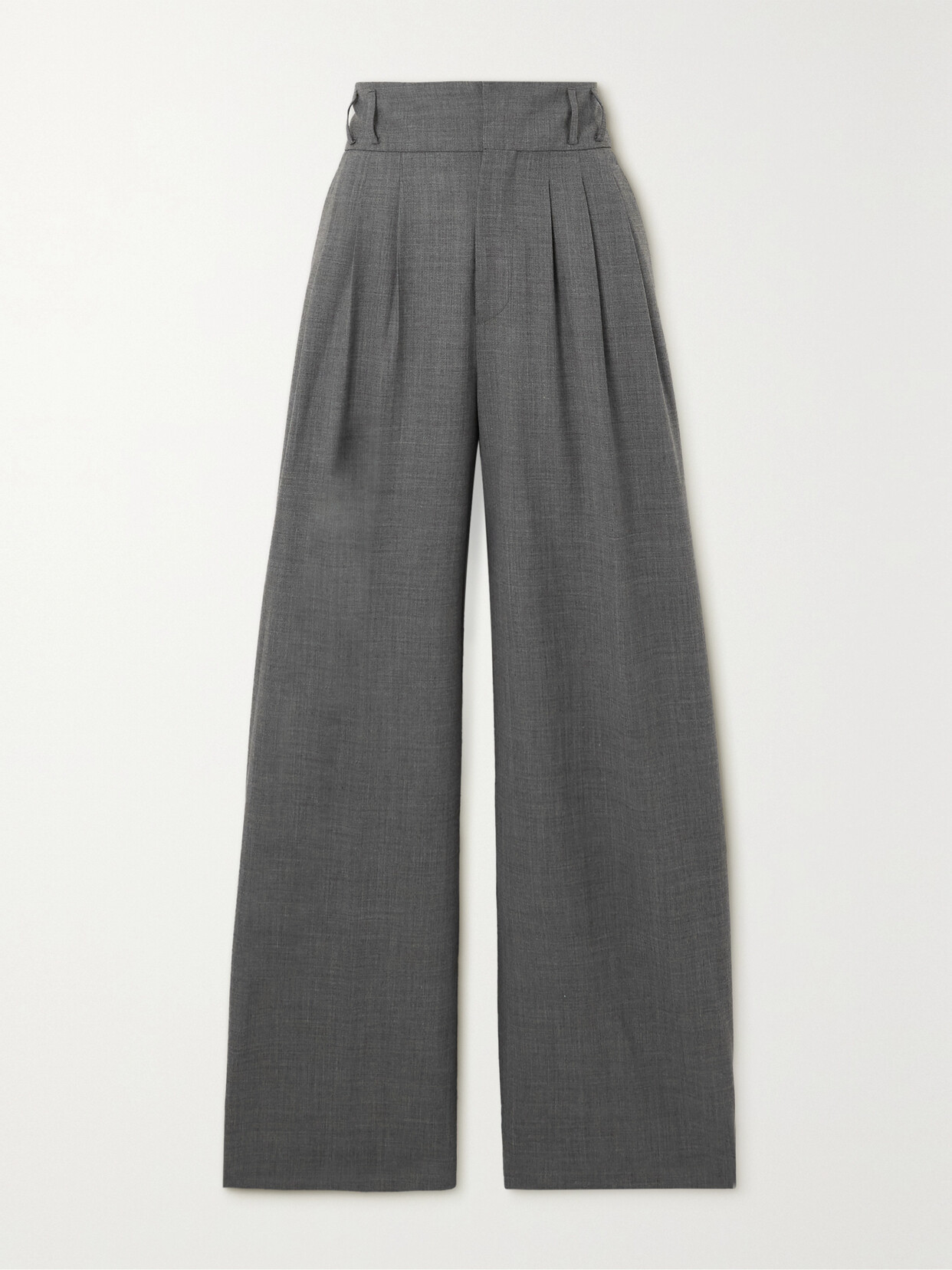 Altuzarra - Tyr Pleated Woven Wide-leg Pants - Gray