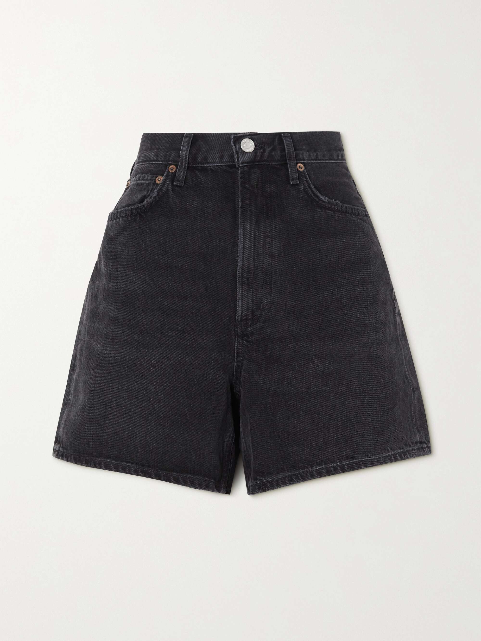 AGOLDE Stella distressed organic denim shorts | NET-A-PORTER