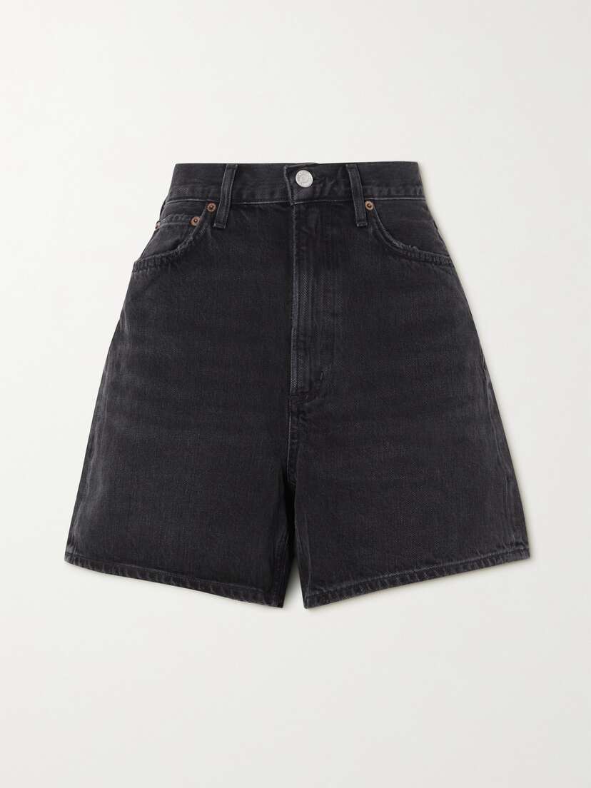 AGOLDE Stella Distressed Organic Denim Shorts