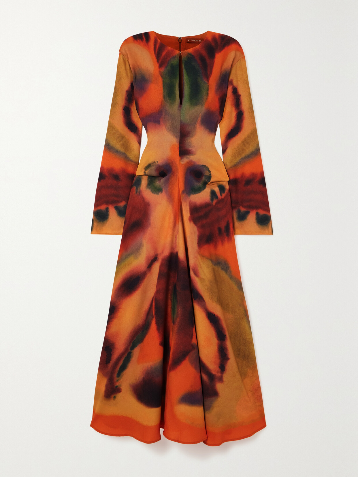 Altuzarra - Nikouria Printed Crepe Midi Dress - Orange