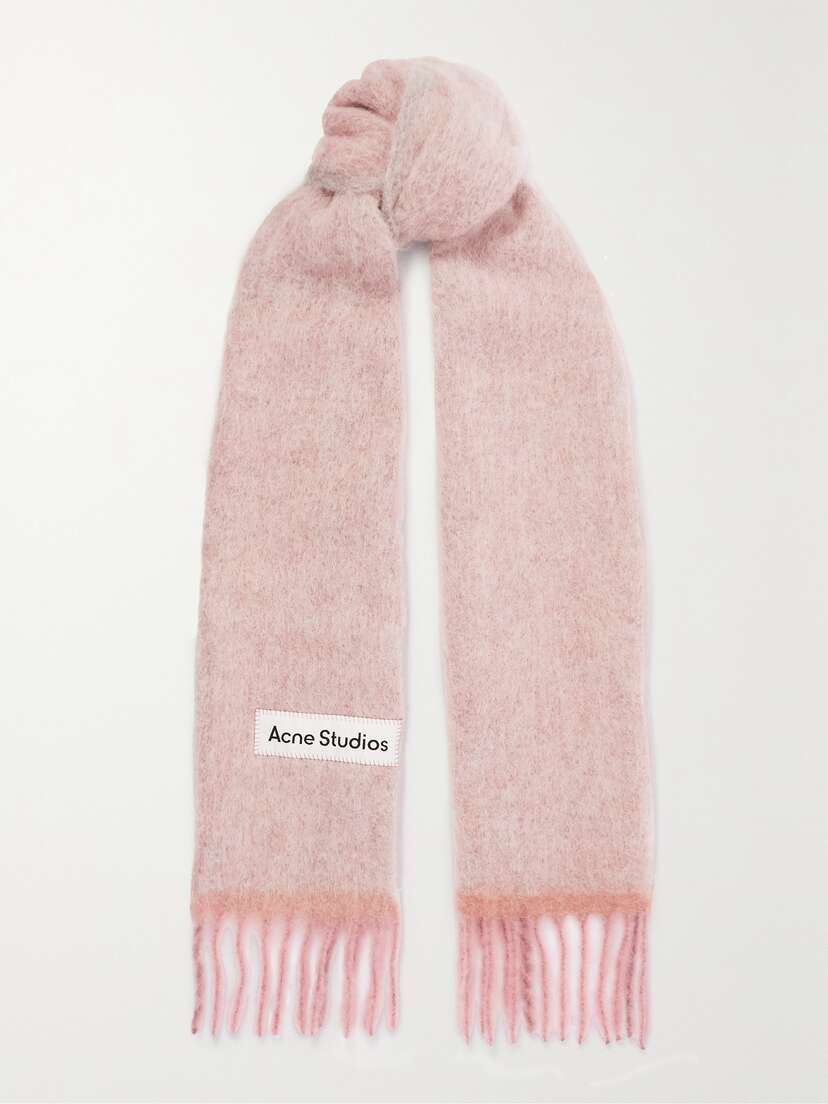 Acne Studios Fringed Knitted Scarf