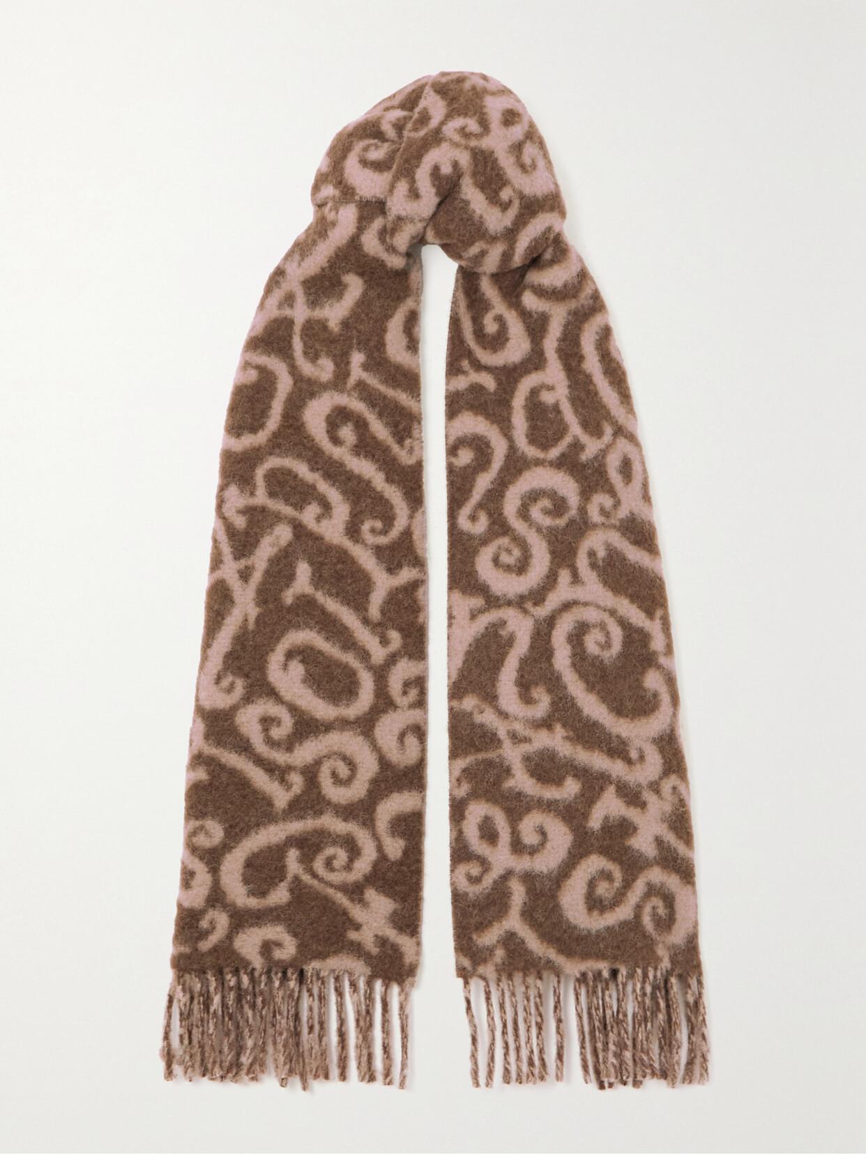 Acne Studios Fringed Jacquard-knit Scarf