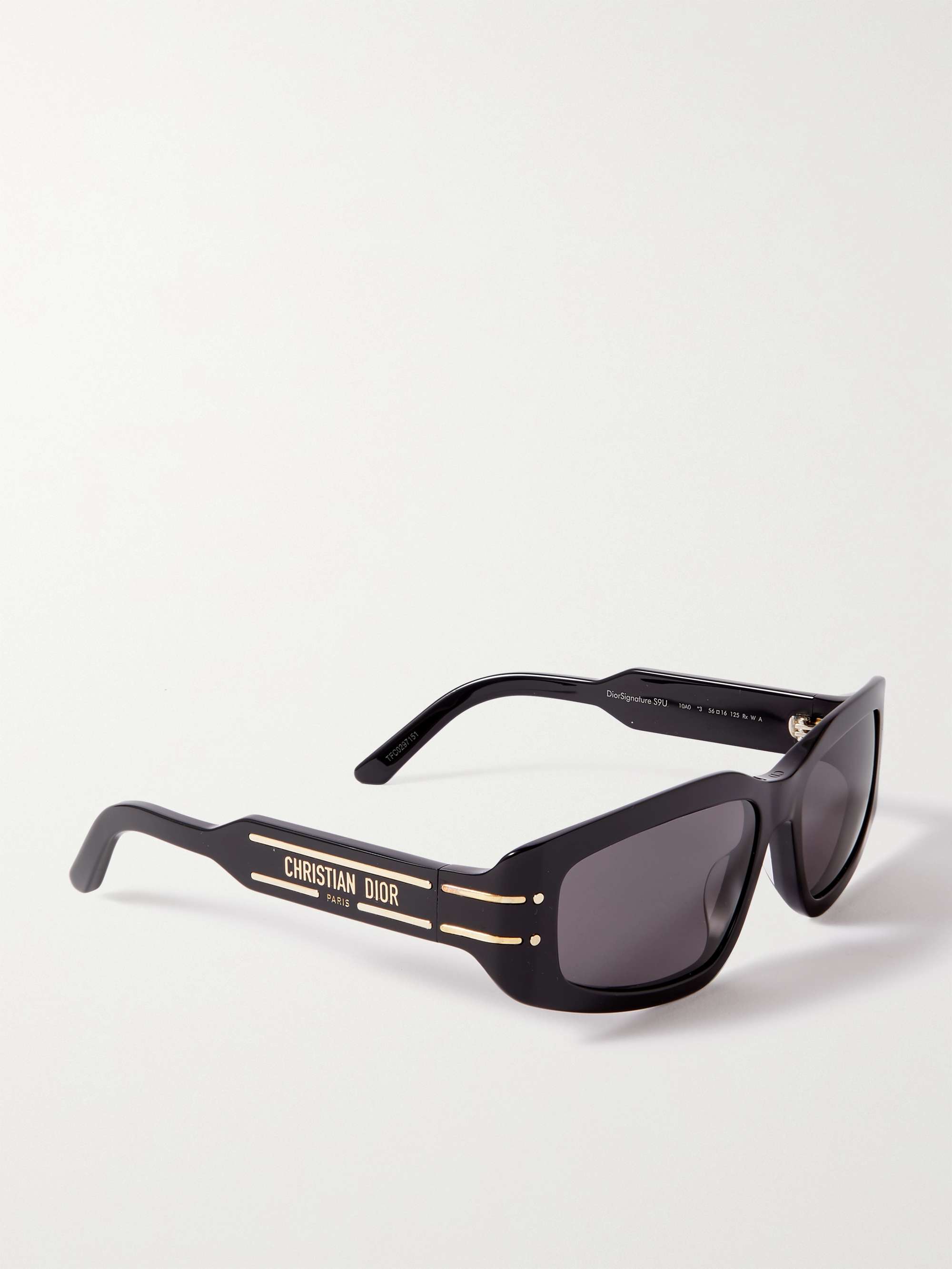 DIOR EYEWEAR DiorSignature S9U rectangular-frame acetate and gold-tone ...