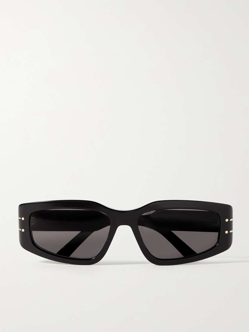 DIOR Eyewear Diorsignature S9u Rectangular-frame Acetate And Gold-tone Sunglasses