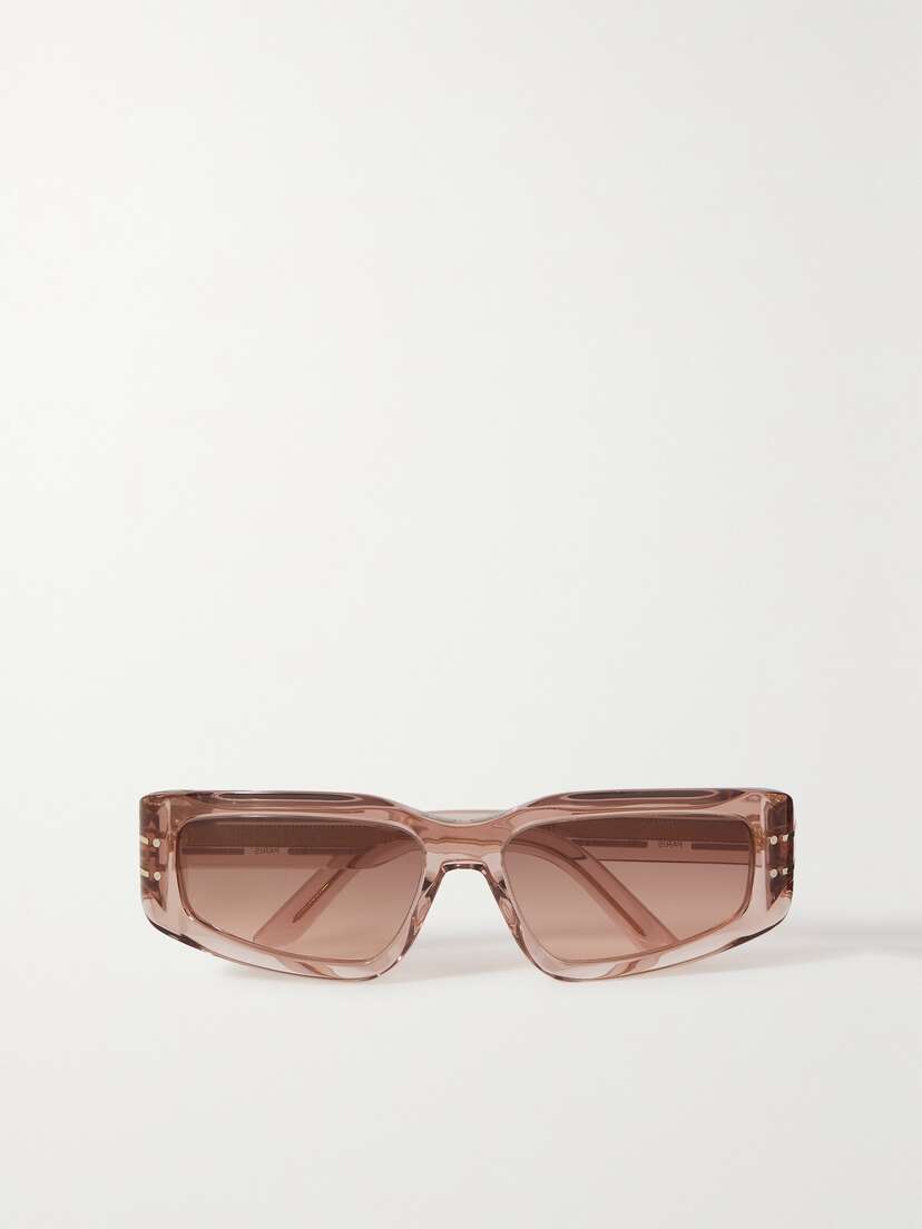 DIOR Eyewear Diorsignature S9u Rectangular-frame Acetate And Gold-tone Sunglasses