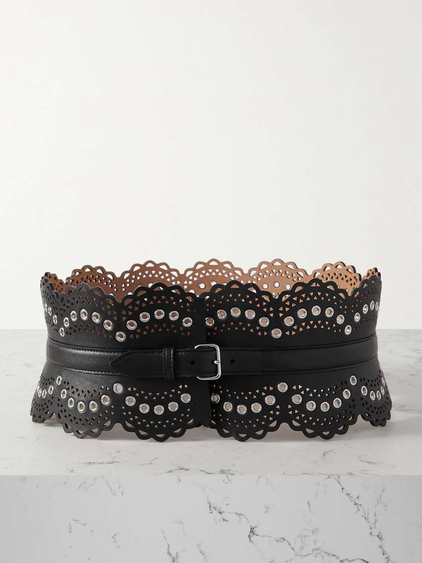 Alaïa Laser-cut Leather Waist Belt