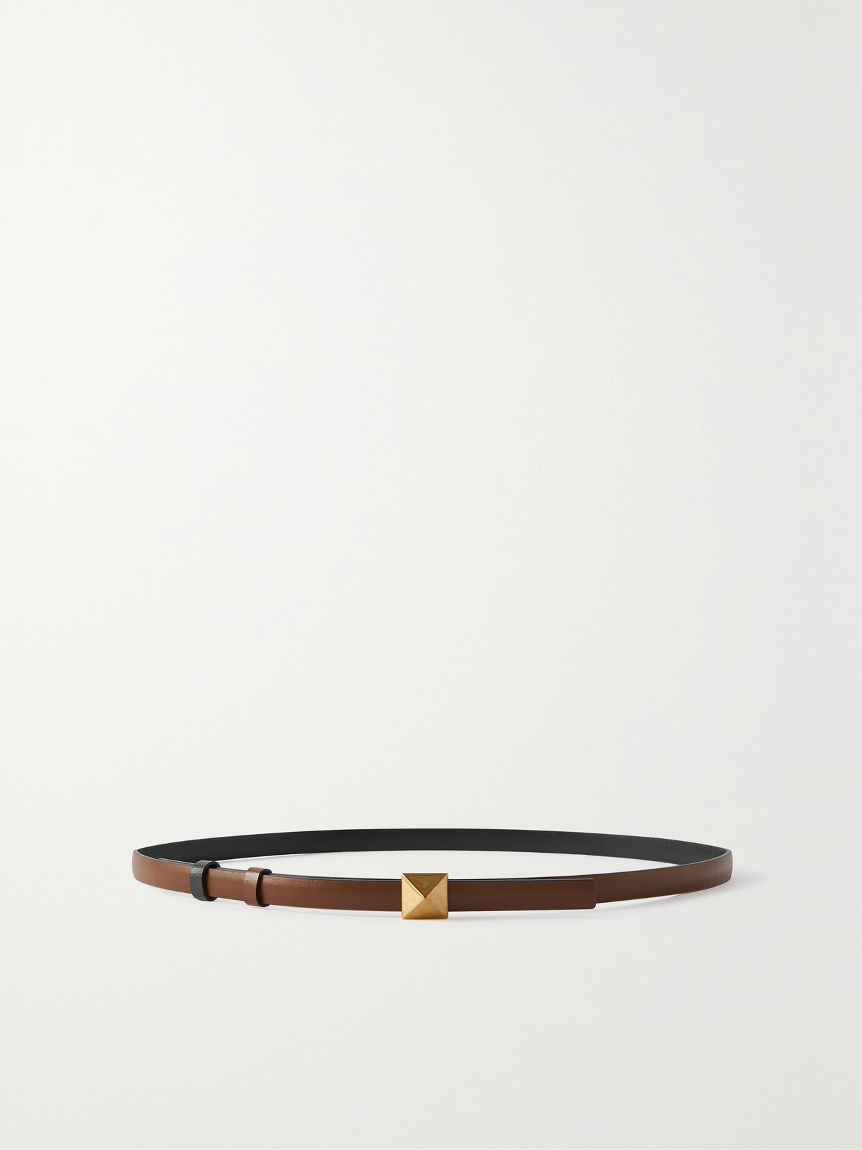 Valentino Garavani - Reversible Leather Belt - Brown