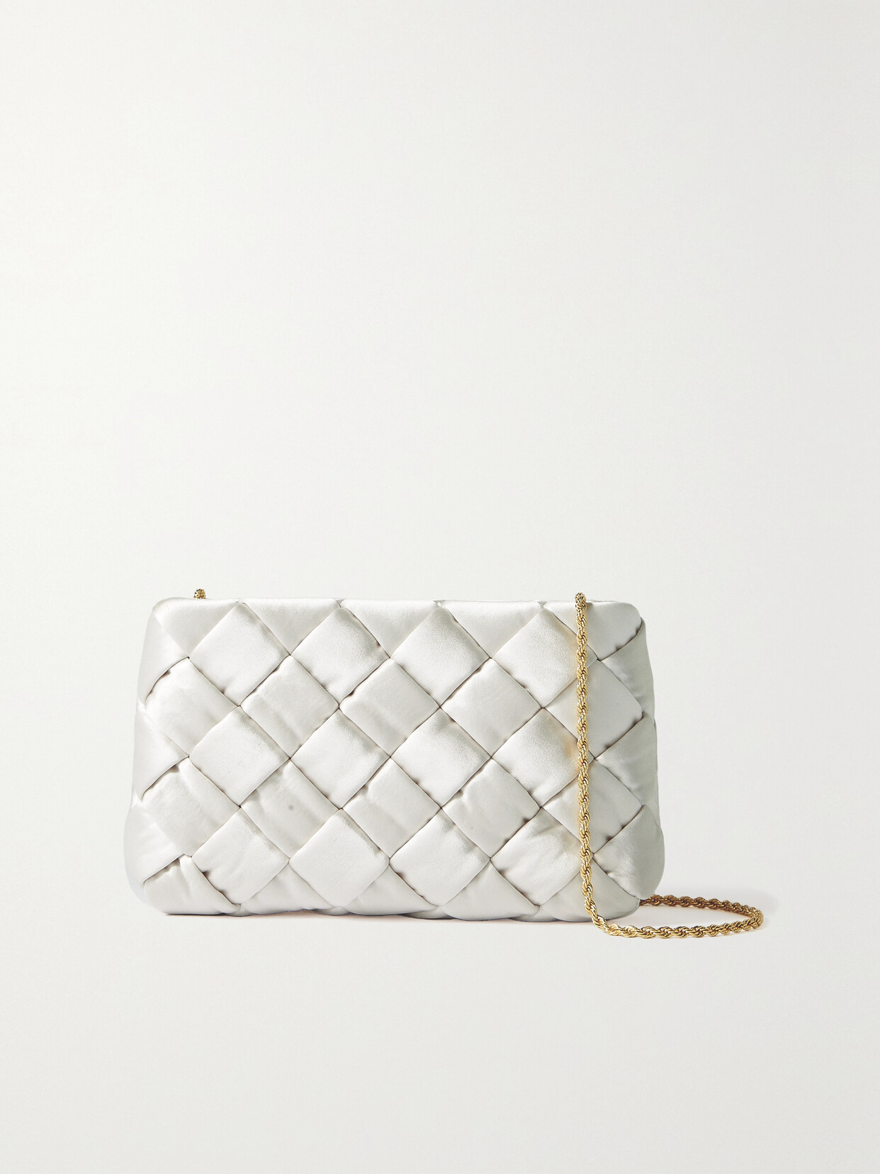 Loeffler Randall - + Net Sustain Auzeen Woven Satin Clutch - Cream