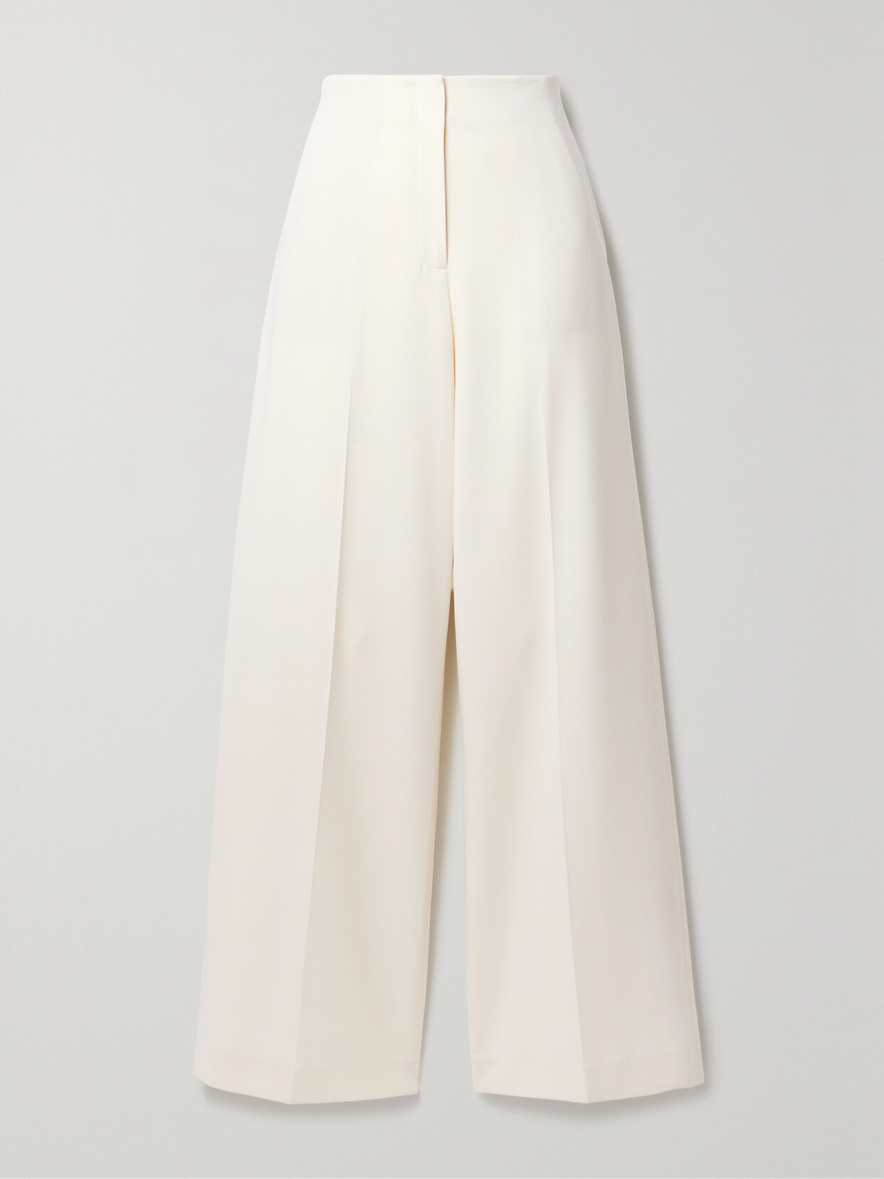 Lafayette148 - Thames Wool-blend Wide-leg Pants - White