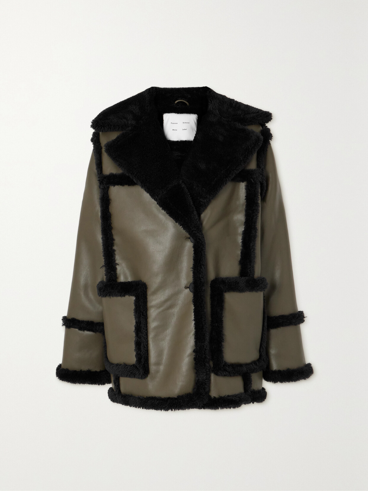 Proenza Schouler White Label Faux Shearling Jacket - Black