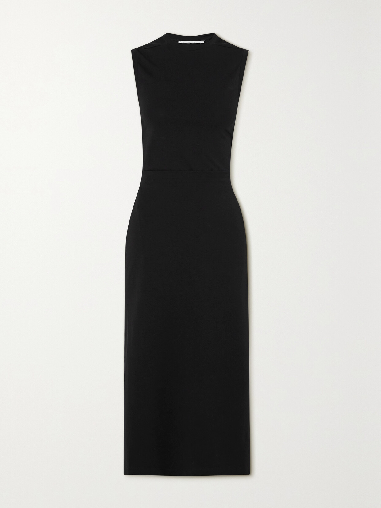 Proenza Schouler White Label - Wrap-effect Stretch-cotton Jersey Midi Dress - Black