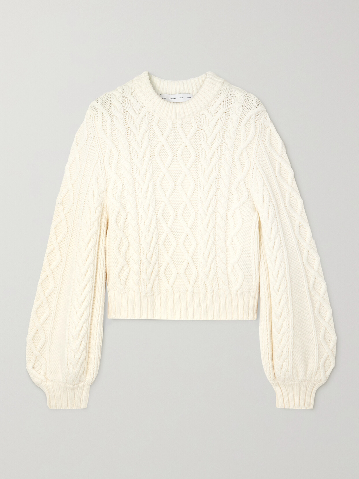 Proenza Schouler White Label Cable-knit Merino Wool Sweater In Off-white