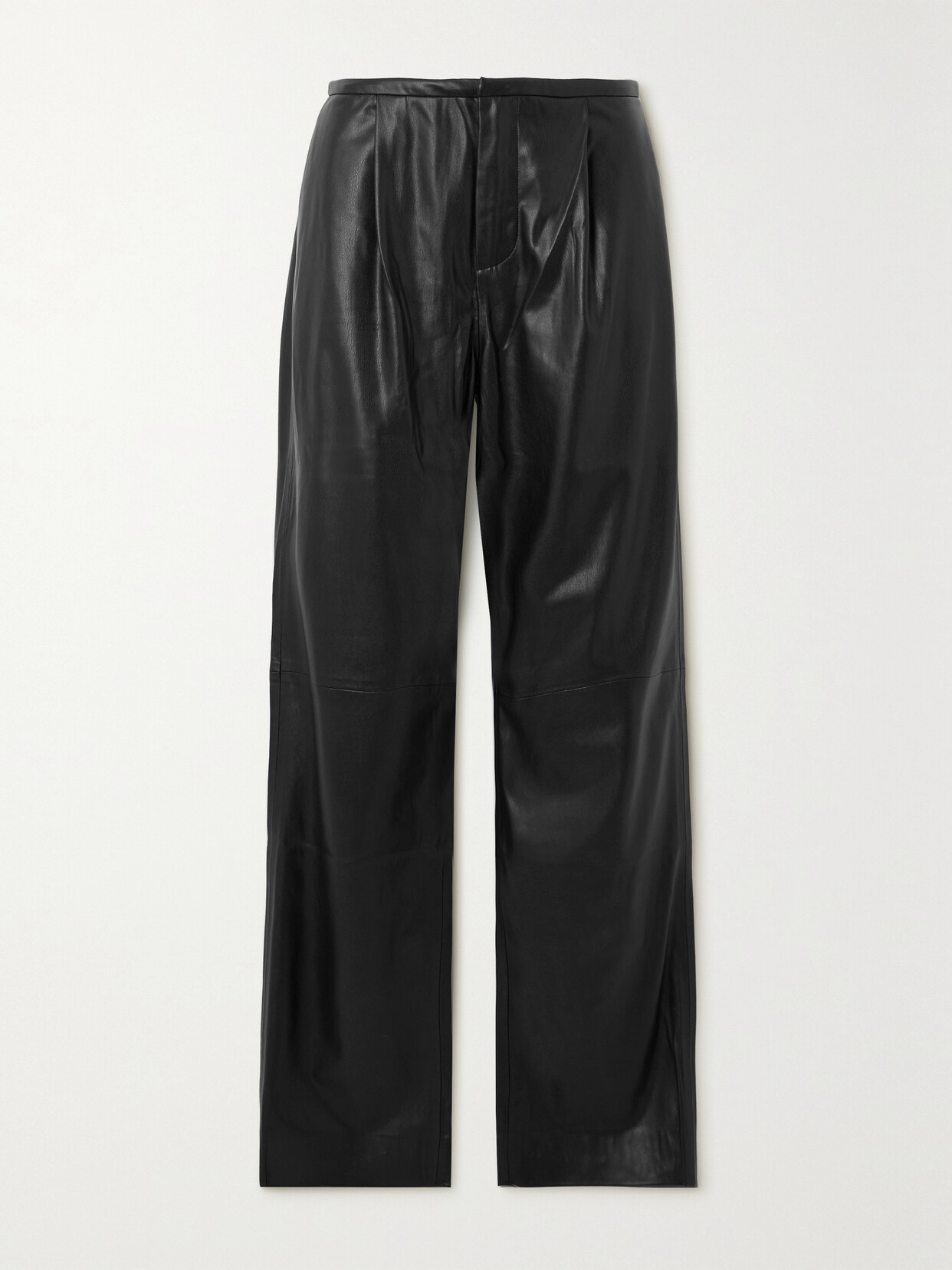 Proenza Schouler White Label Faux Leather Straight-leg Pants - Black
