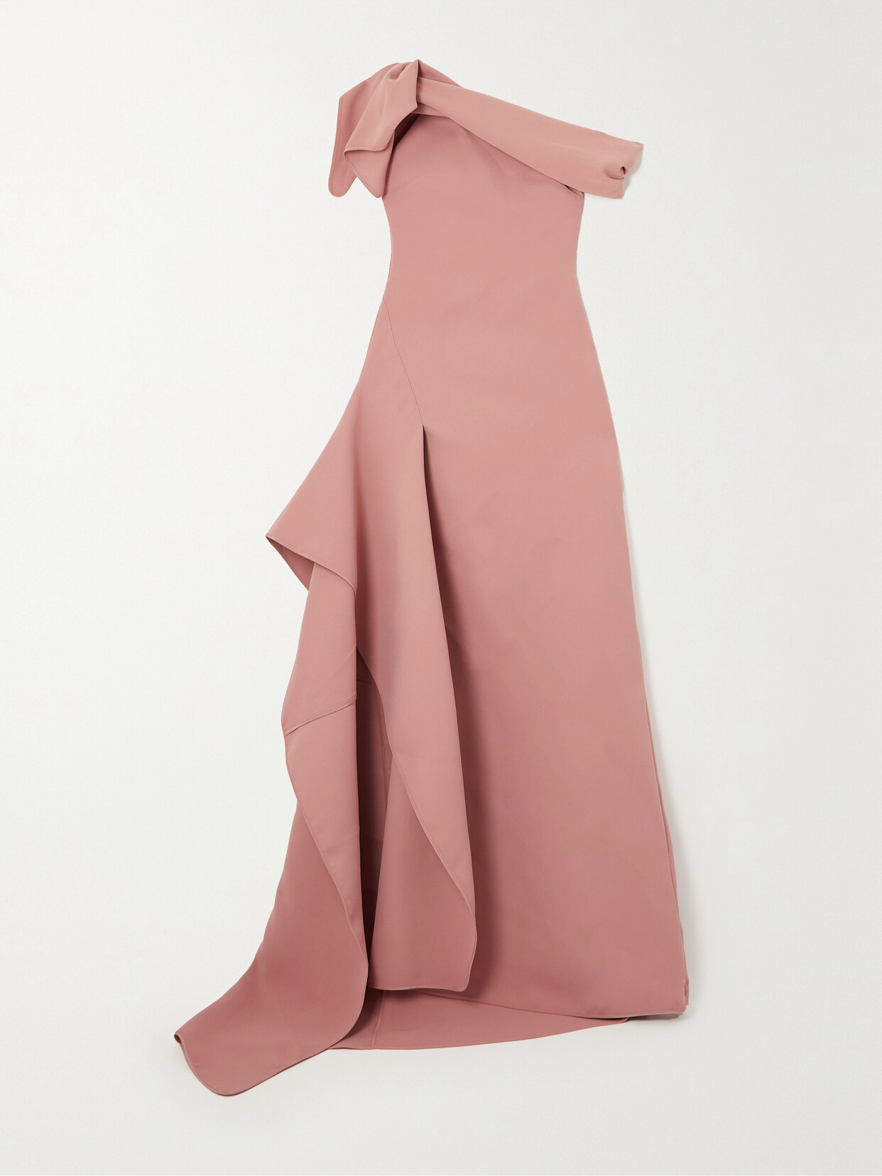 Maticevski - Rigorous One-shoulder Draped Crepe Gown - Pink