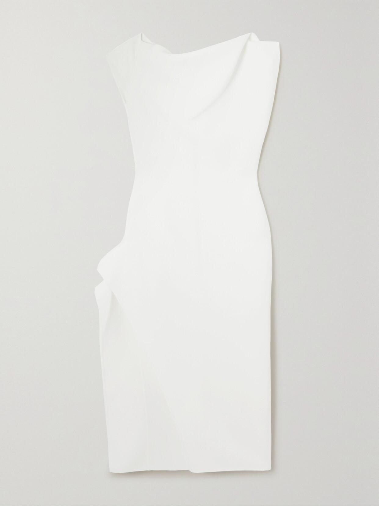 Maticevski Rejoice Asymmetric Draped Crepe Dress - White