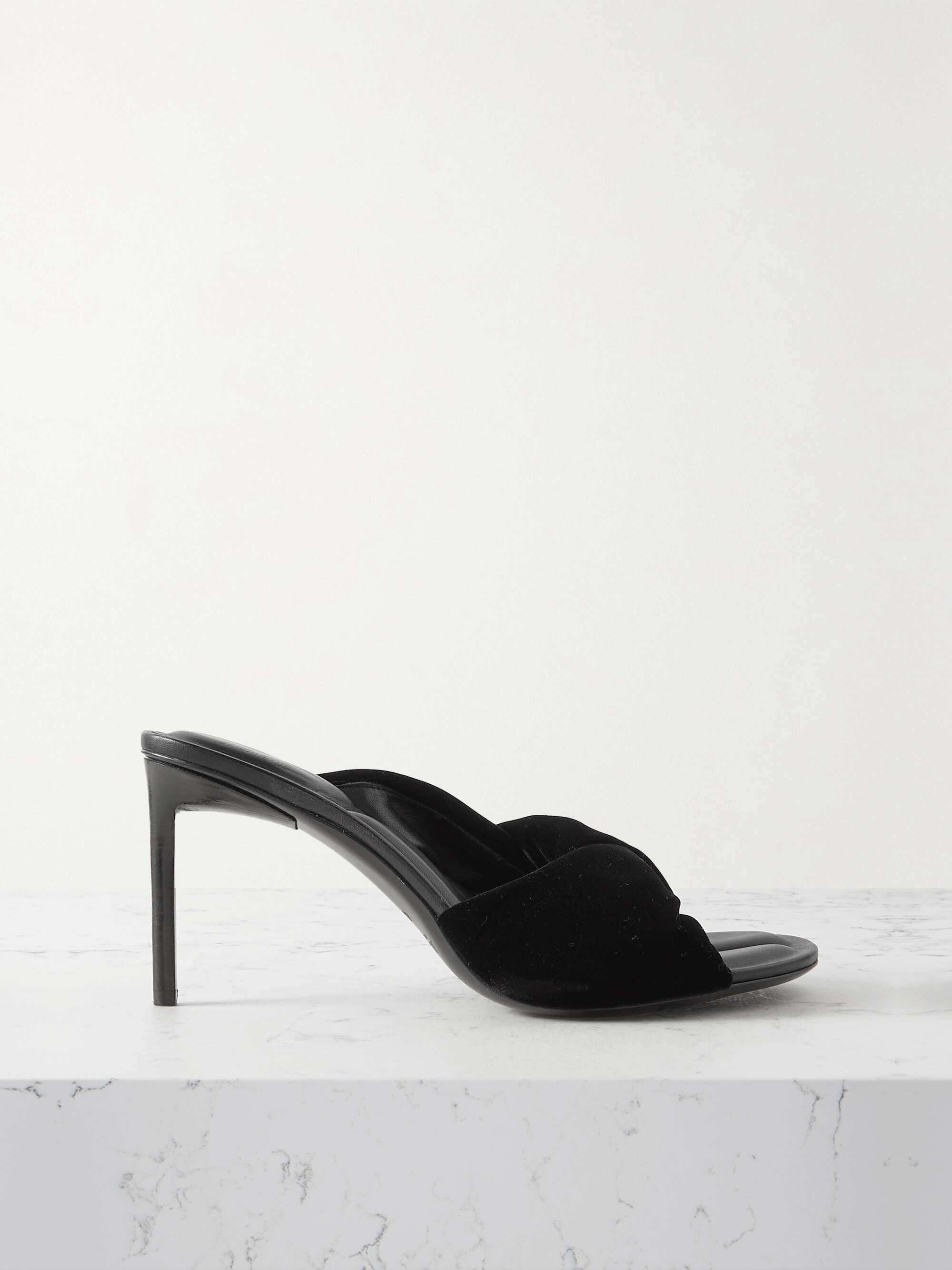 Black sales velvet mules