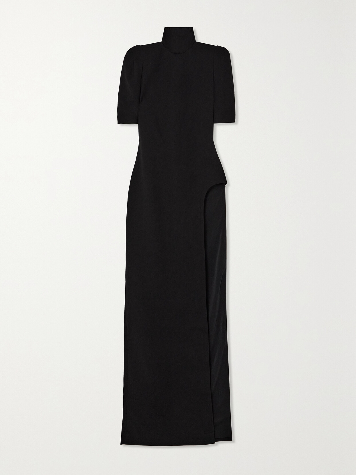 Mônot Crepe Turtleneck Gown - Black