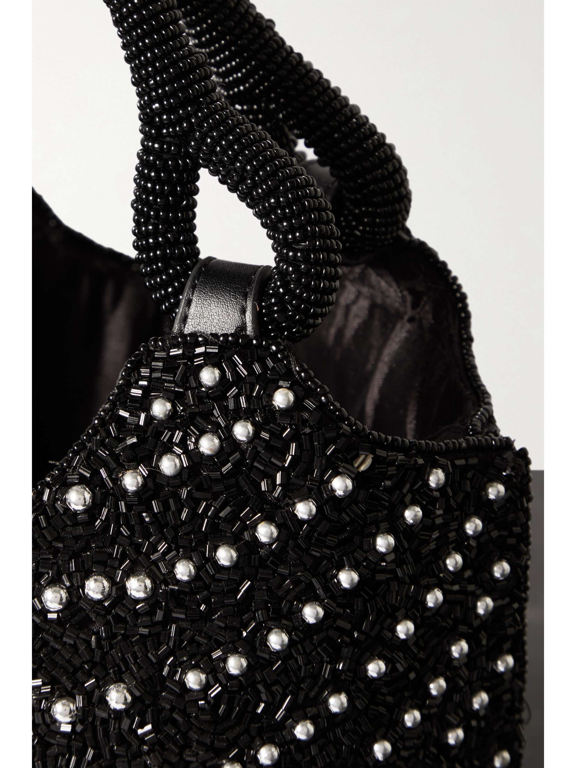 STAUD Côte beaded leather tote