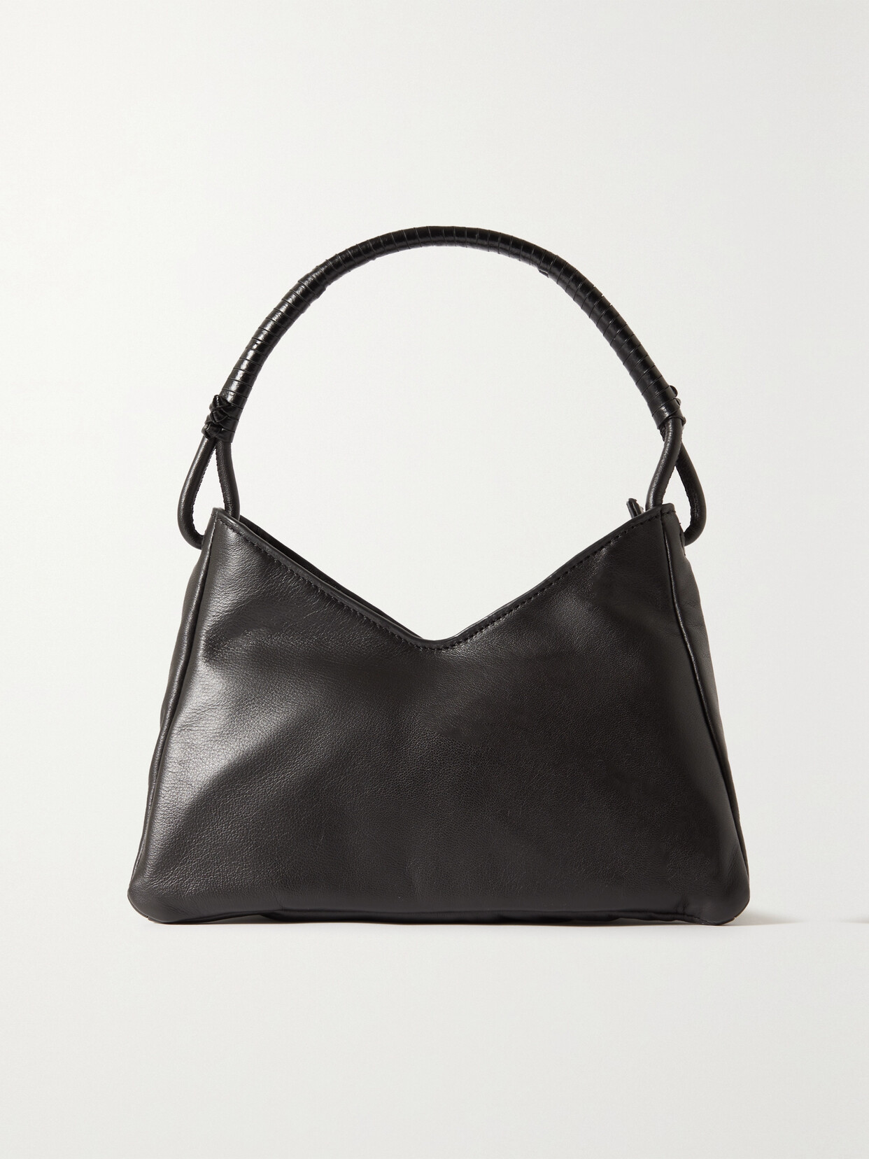 STAUD - Valerie Leather Shoulder Bag - Black